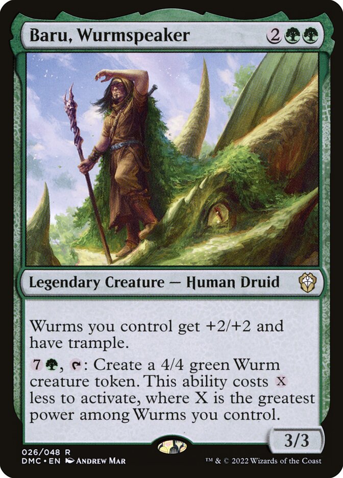 Baru, Wurmspeaker, Dominaria United Commander · 026/050