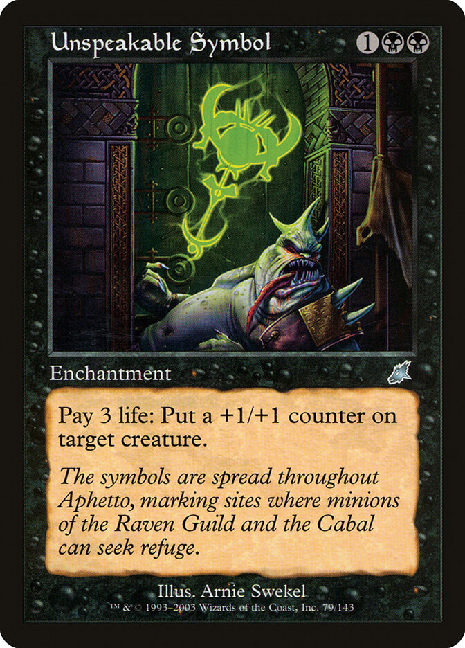 Unspeakable Symbol, Scourge · 79/143