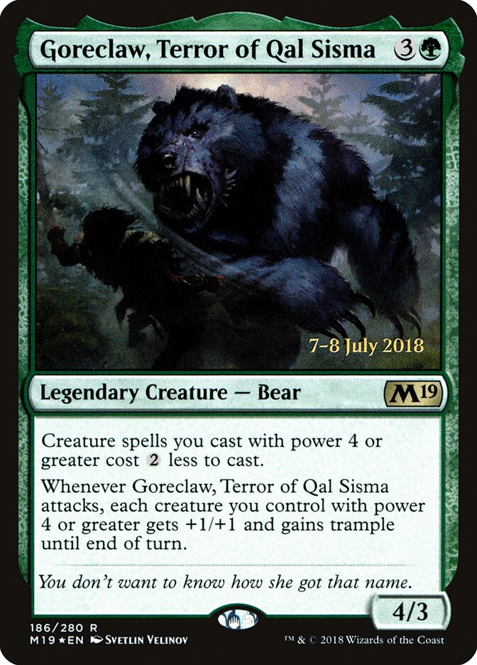 Goreclaw, Terror of Qal Sisma, Core Set 2019 Promos · 186/280