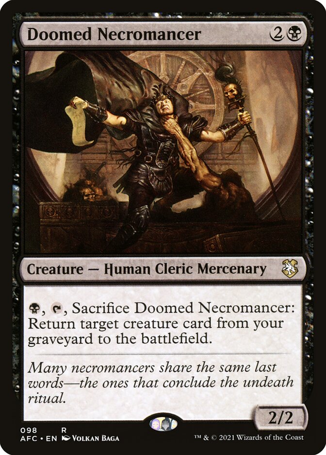 Doomed Necromancer, Forgotten Realms Commander · 098