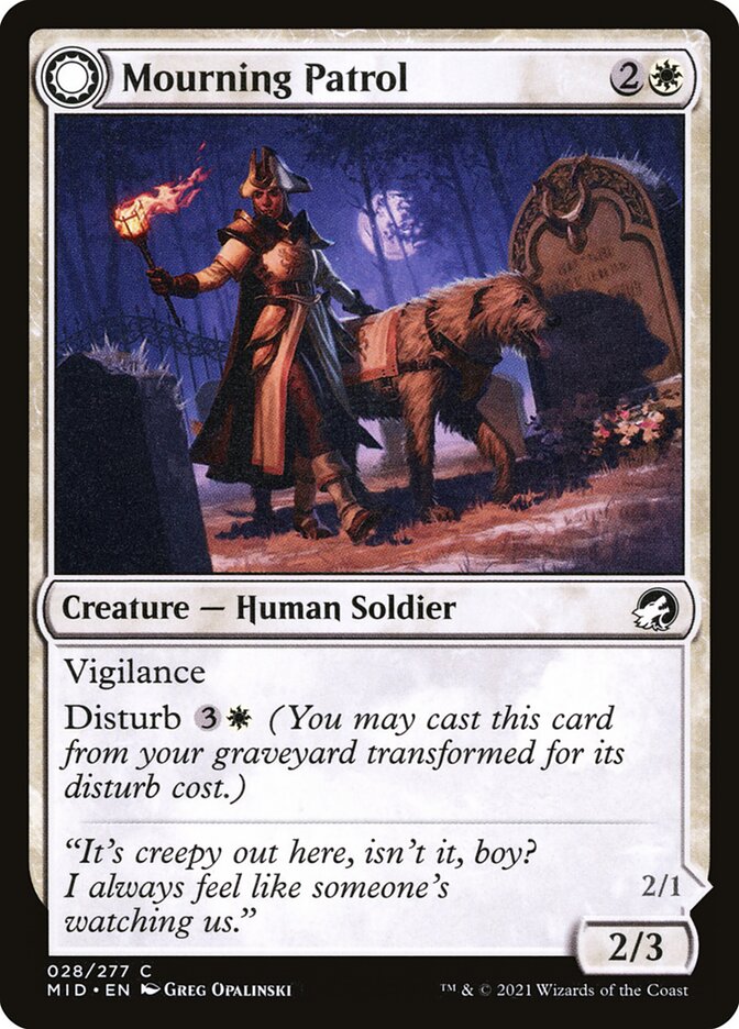 Mourning Patrol // Morning Apparition, Innistrad: Midnight Hunt · 028/277