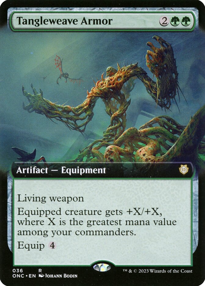 Tangleweave Armor, Phyrexia: All Will Be One Commander · 036