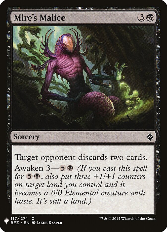 Mire's Malice, The List · bfz-117