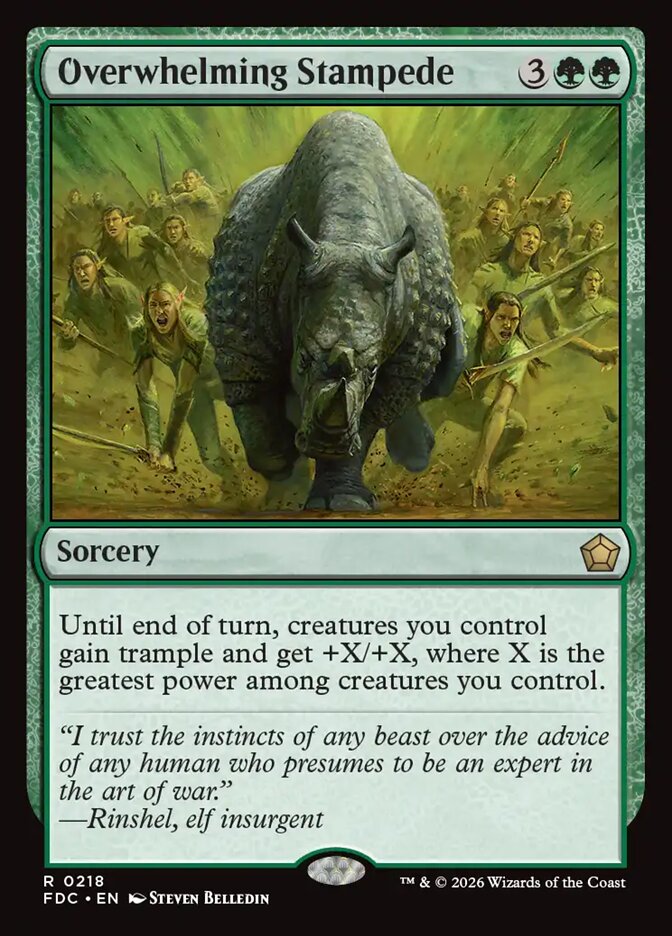 Overwhelming Stampede, Foundations Commander · 0218
