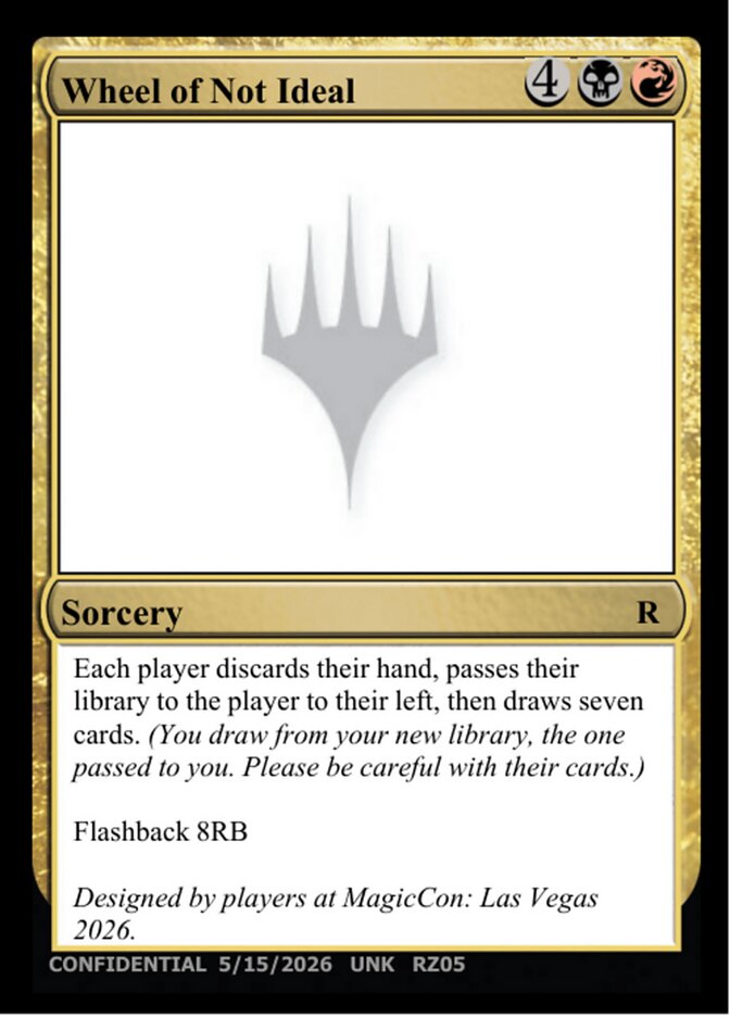 Wheel of Not Ideal, Unknown Event · rz05o