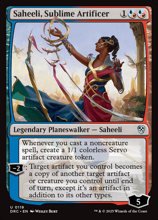 Saheeli, Sublime Artificer, Aetherdrift Commander · 0119
