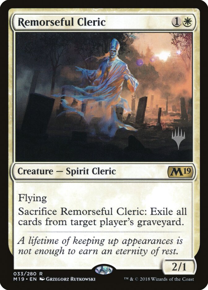 Remorseful Cleric, Core Set 2019 Promos · 033/280