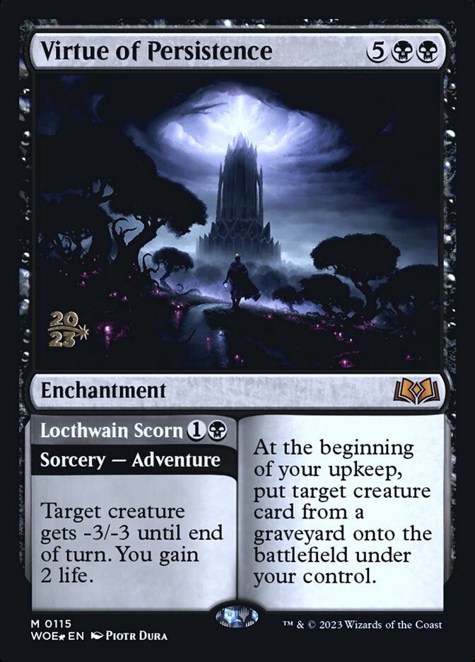 Virtue of Persistence // Locthwain Scorn, Wilds of Eldraine Promos · 0115