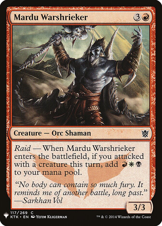 Mardu Warshrieker, The List · ktk-117