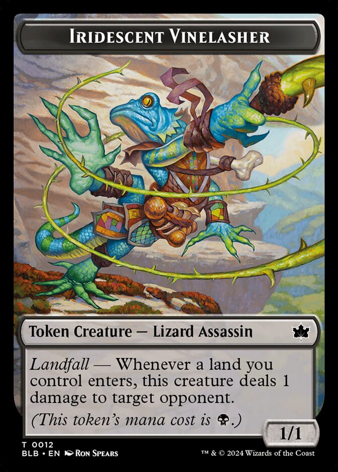 Iridescent Vinelasher, Bloomburrow Tokens · 0012