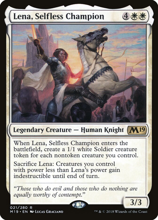 Lena, Selfless Champion, Core Set 2019 · 021/280