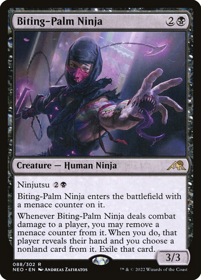 Biting-Palm Ninja, Kamigawa: Neon Dynasty · 088/302