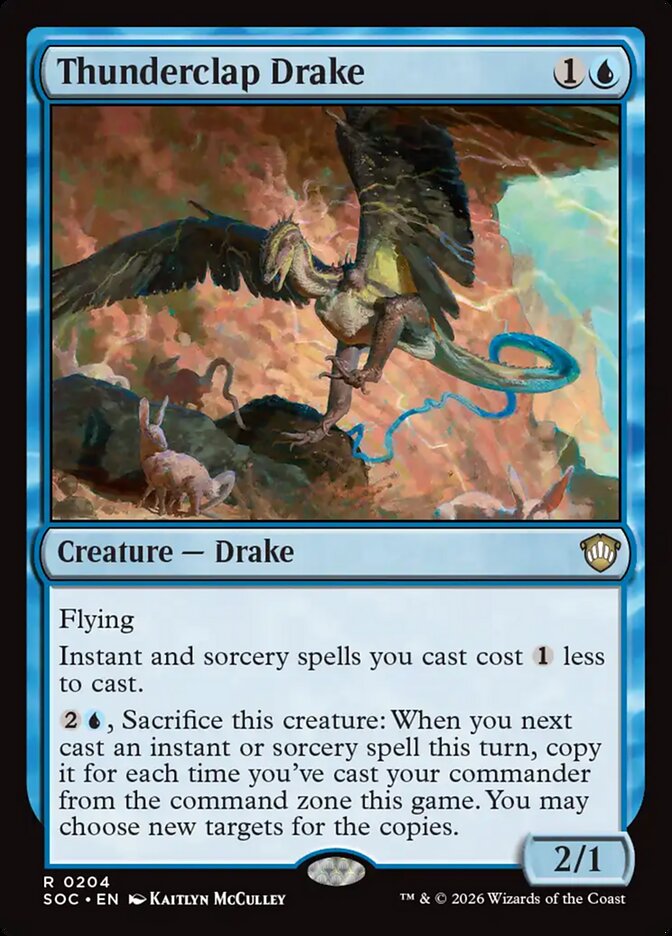 Thunderclap Drake, Secrets of Strixhaven Commander · 0204