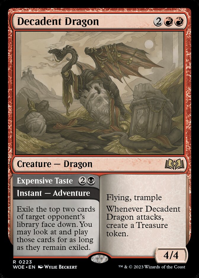 Decadent Dragon // Expensive Taste, Wilds of Eldraine · 0223