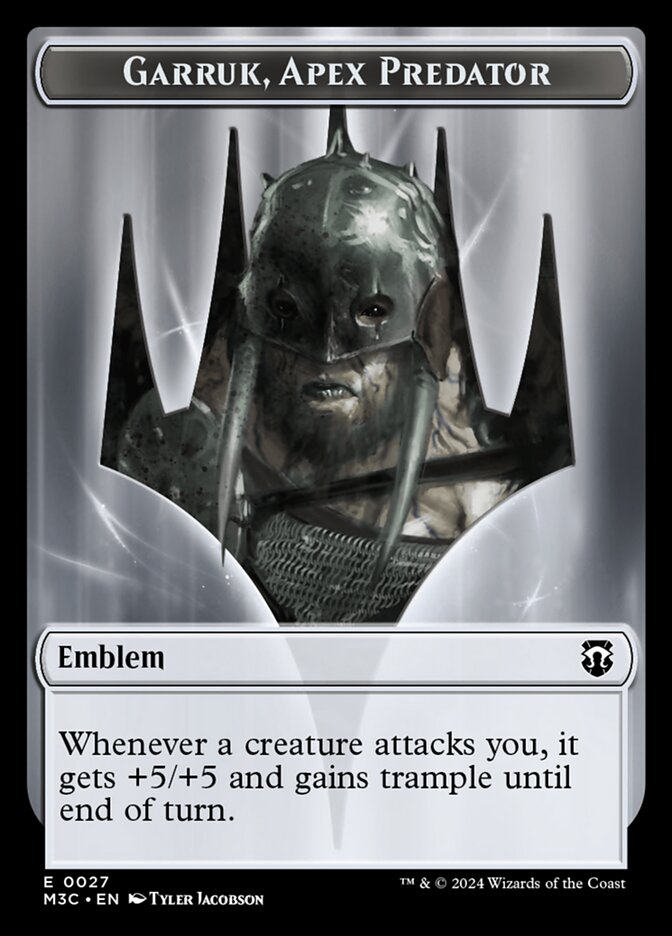 Garruk, Apex Predator Emblem, Modern Horizons 3 Commander Tokens · 0027