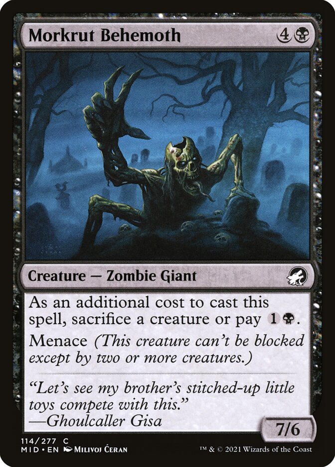 Morkrut Behemoth, Innistrad: Midnight Hunt · 114/277