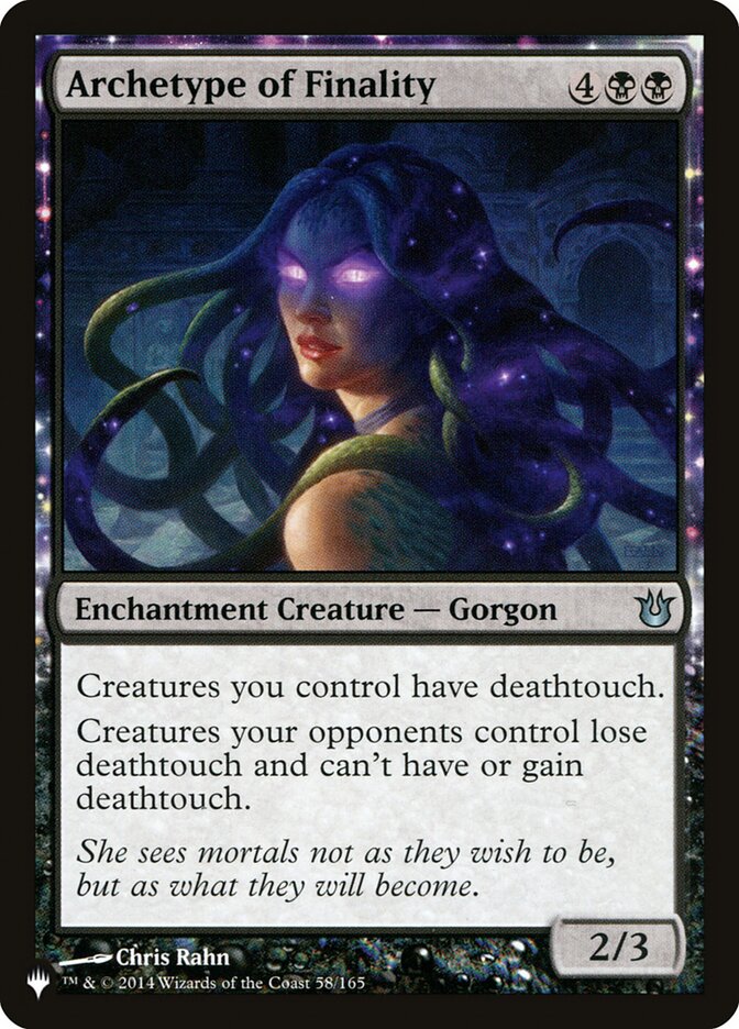 Archetype of Finality, The List · bng-58