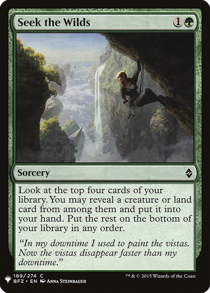 Seek the Wilds, The List · bfz-189