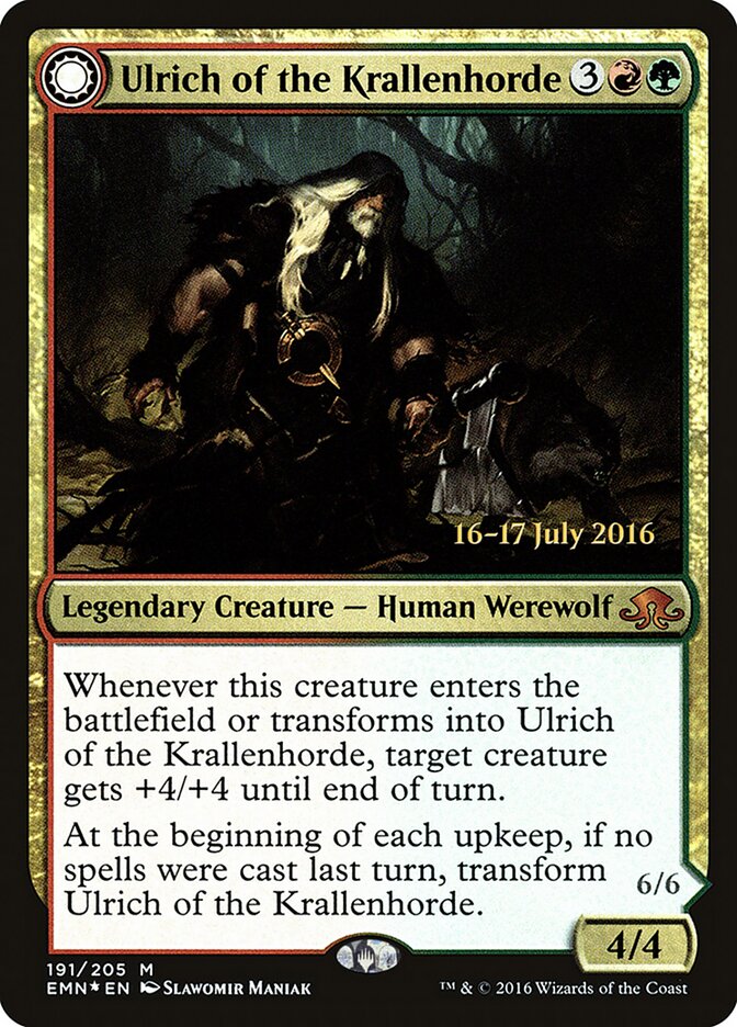 Ulrich of the Krallenhorde // Ulrich, Uncontested Alpha, Eldritch Moon Promos · 191/205