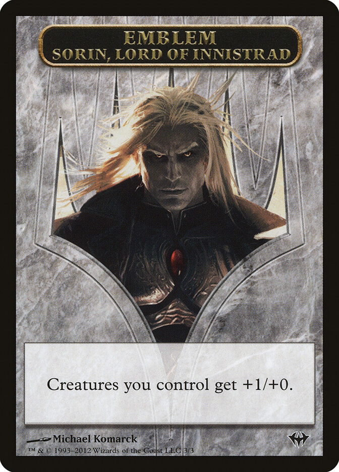 Sorin, Lord of Innistrad Emblem, Dark Ascension Tokens · 3