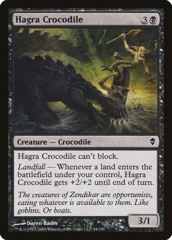 Hagra Crocodile, Zendikar · 94/249