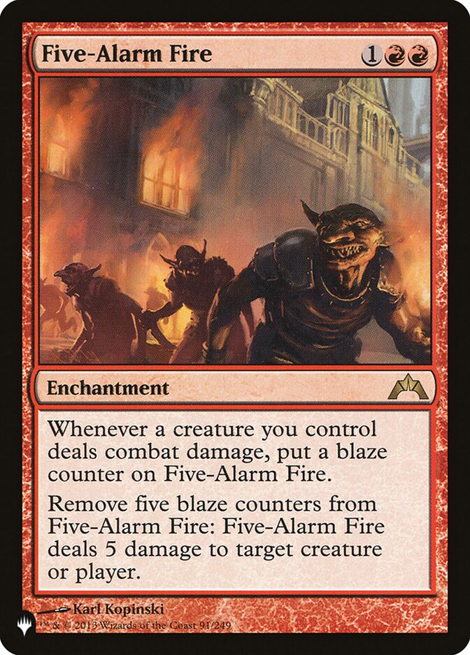 Five-Alarm Fire, The List · gtc-91
