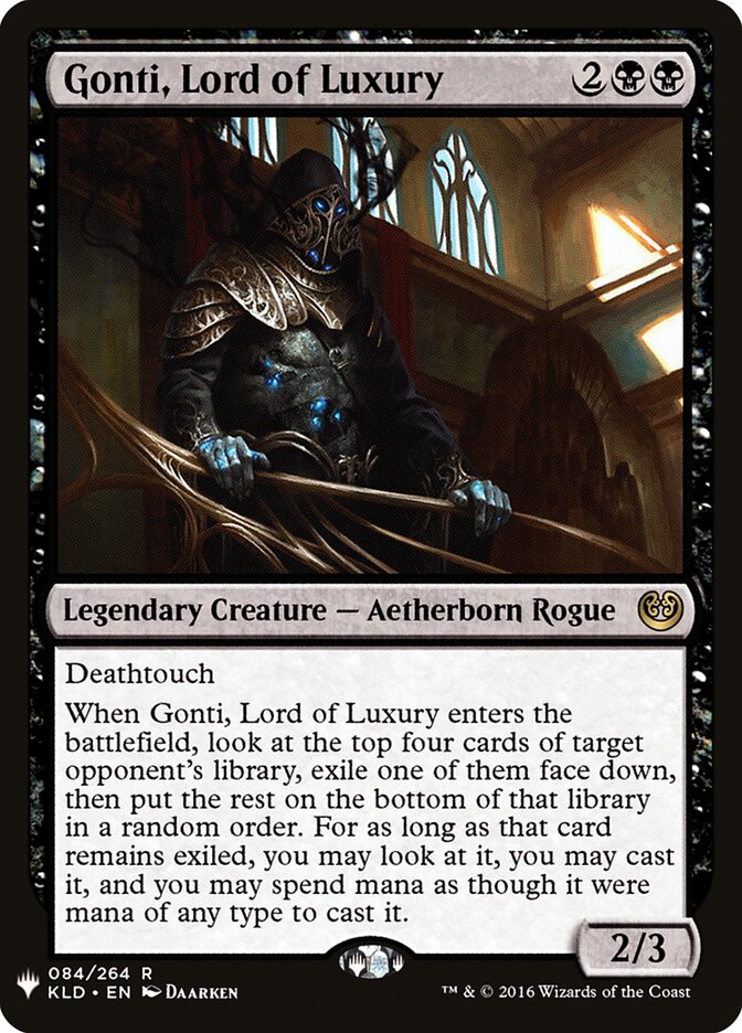 Gonti, Lord of Luxury, The List · kld-84