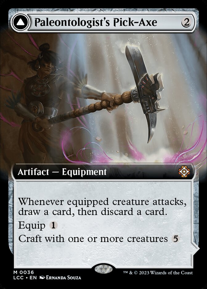 Paleontologist's Pick-Axe // Dinosaur Headdress, The Lost Caverns of Ixalan Commander · 0036