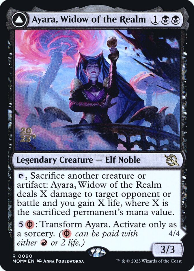 Ayara, Widow of the Realm // Ayara, Furnace Queen, March of the Machine Promos · 0090