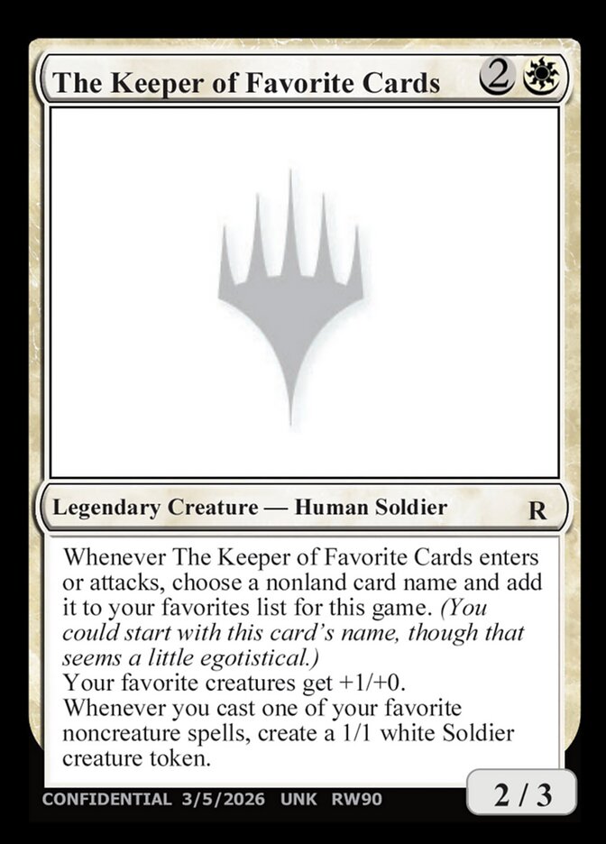 The Keeper of Favorite Cards, Unknown Event · rw90e