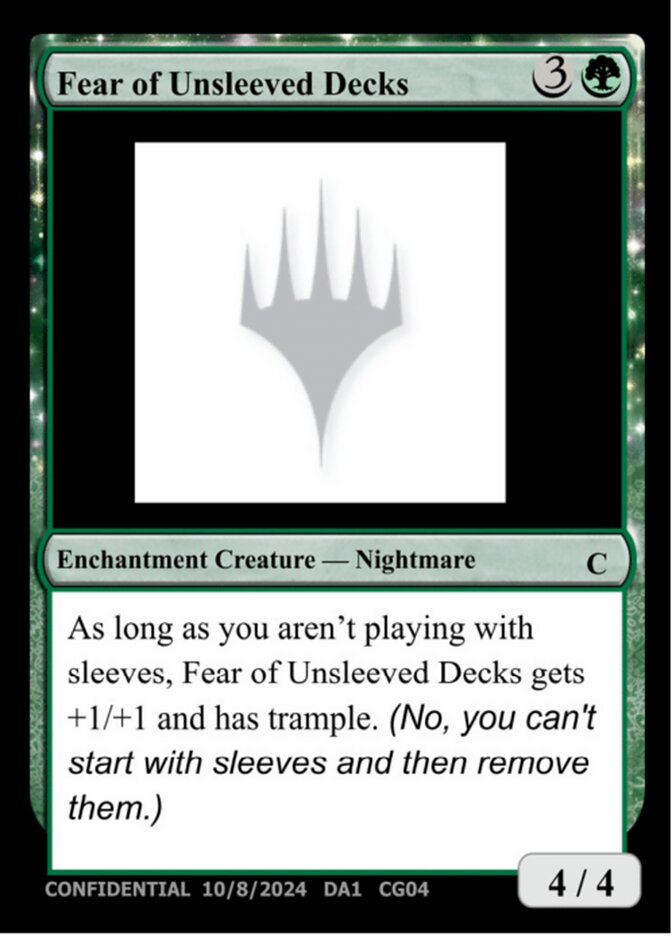 Fear of Unsleeved Decks, Unknown Event · cg04