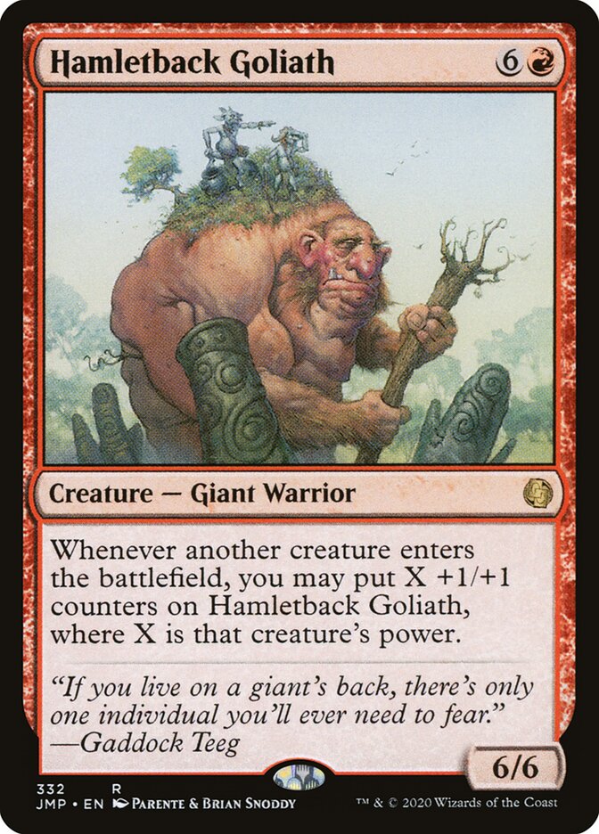 Hamletback Goliath, Jumpstart · 332