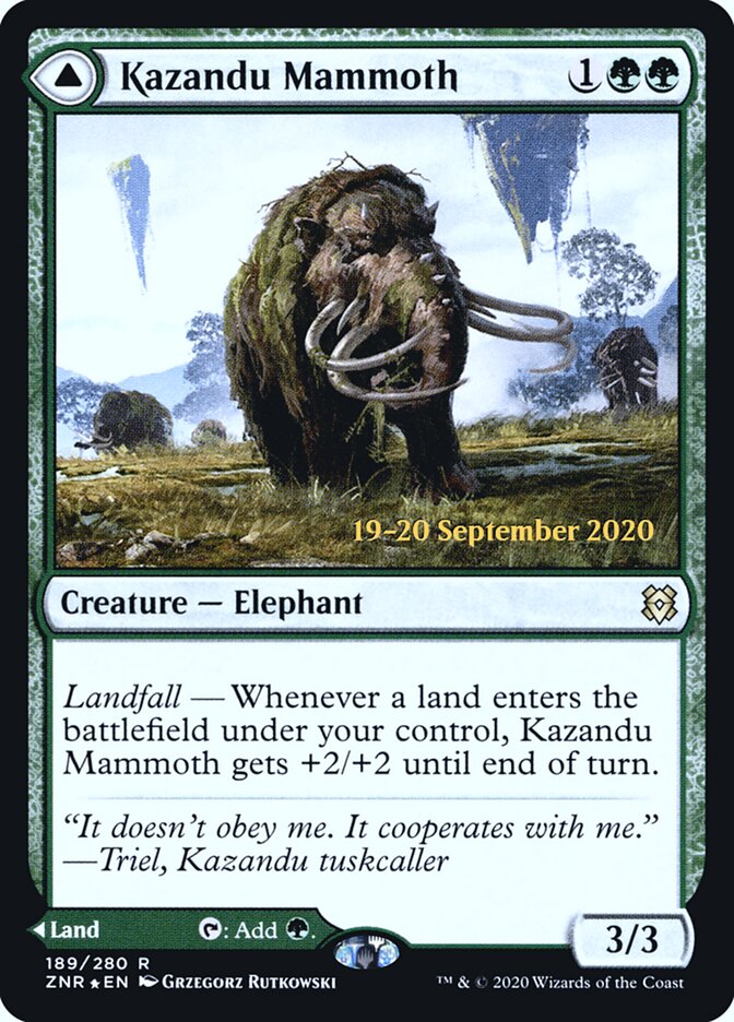Kazandu Mammoth // Kazandu Valley, Zendikar Rising Promos · 189/280
