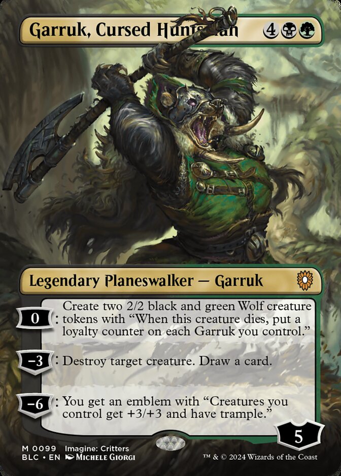 Garruk, Cursed Huntsman, Bloomburrow Commander · 0099