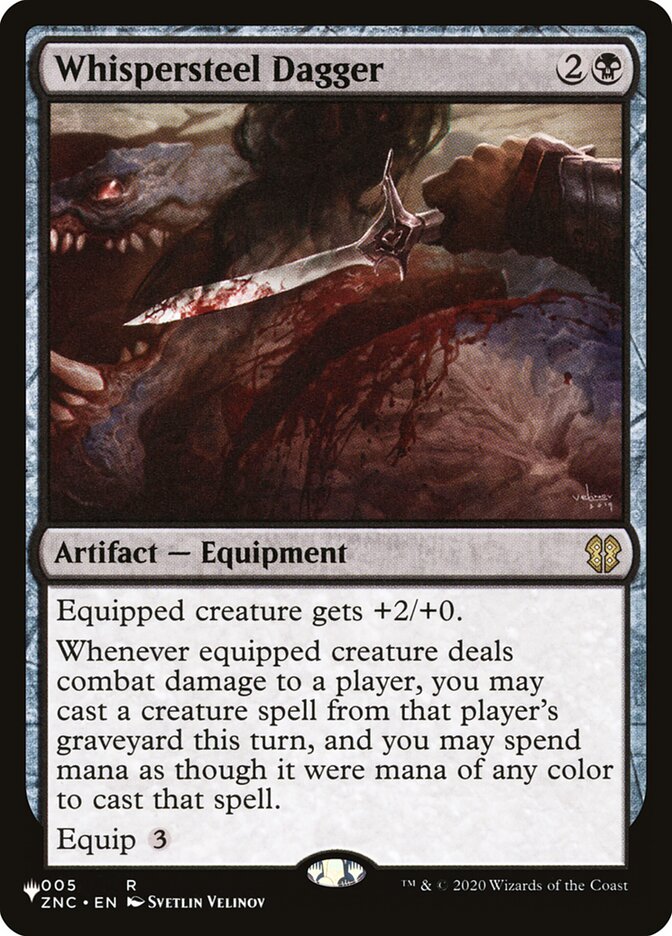 Whispersteel Dagger, The List · znc-5