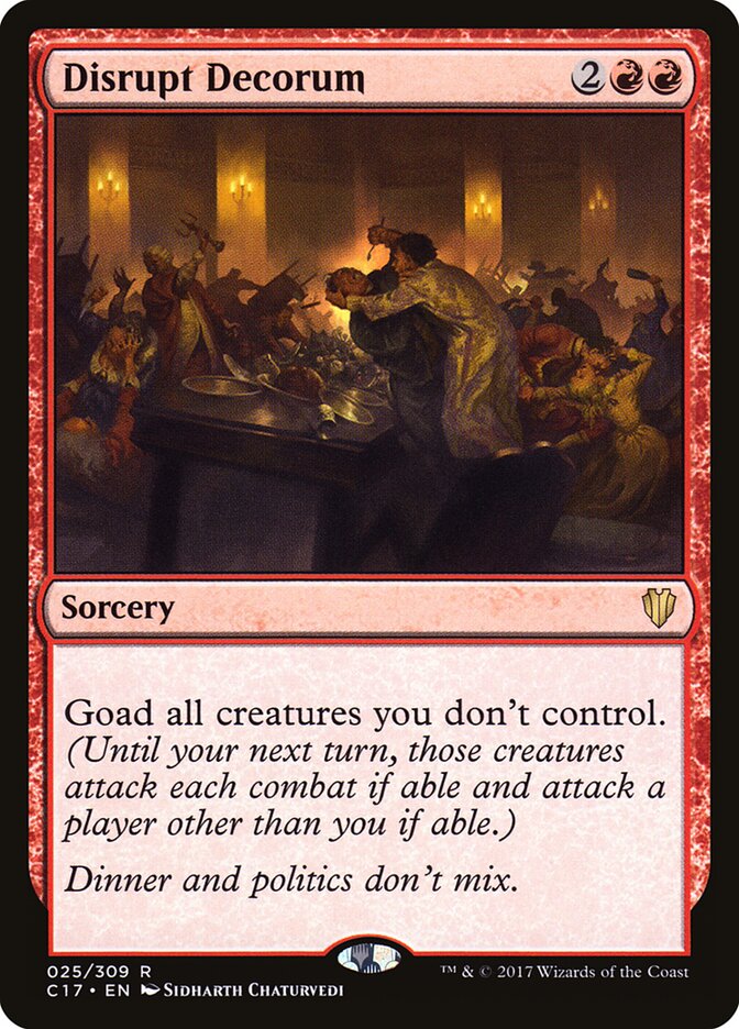 Disrupt Decorum, Commander 2017 · 025/309