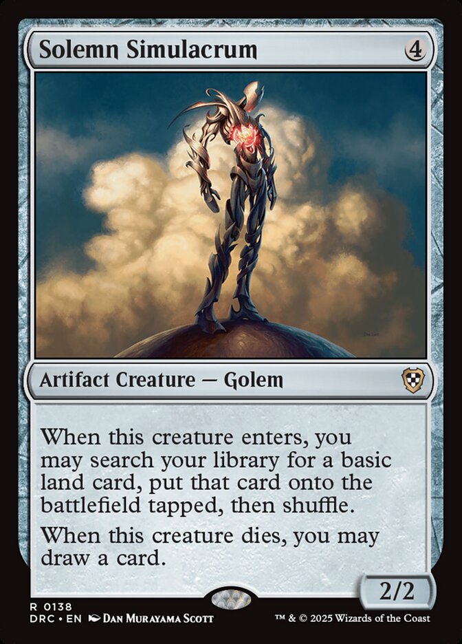 Solemn Simulacrum, Aetherdrift Commander · 0138