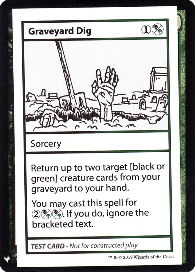 Graveyard Dig, Mystery Booster Playtest Cards 2019 · 092/121