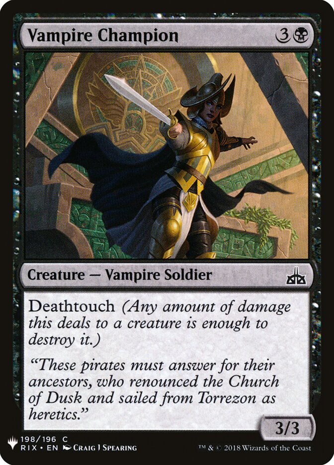Vampire Champion, The List · rix-198