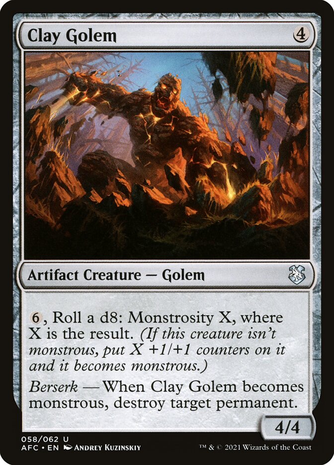 Clay Golem, Forgotten Realms Commander · 058/062