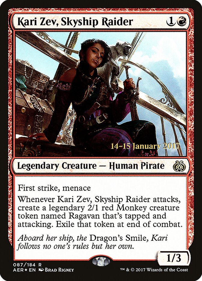 Kari Zev, Skyship Raider, Aether Revolt Promos · 087/184