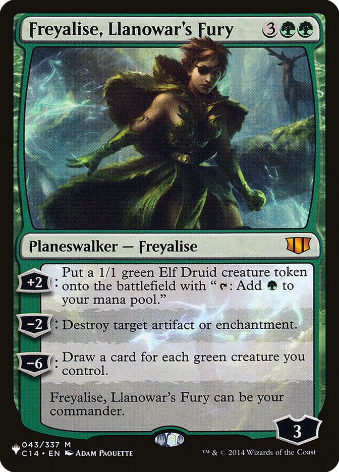 Freyalise, Llanowar's Fury, The List · c14-43