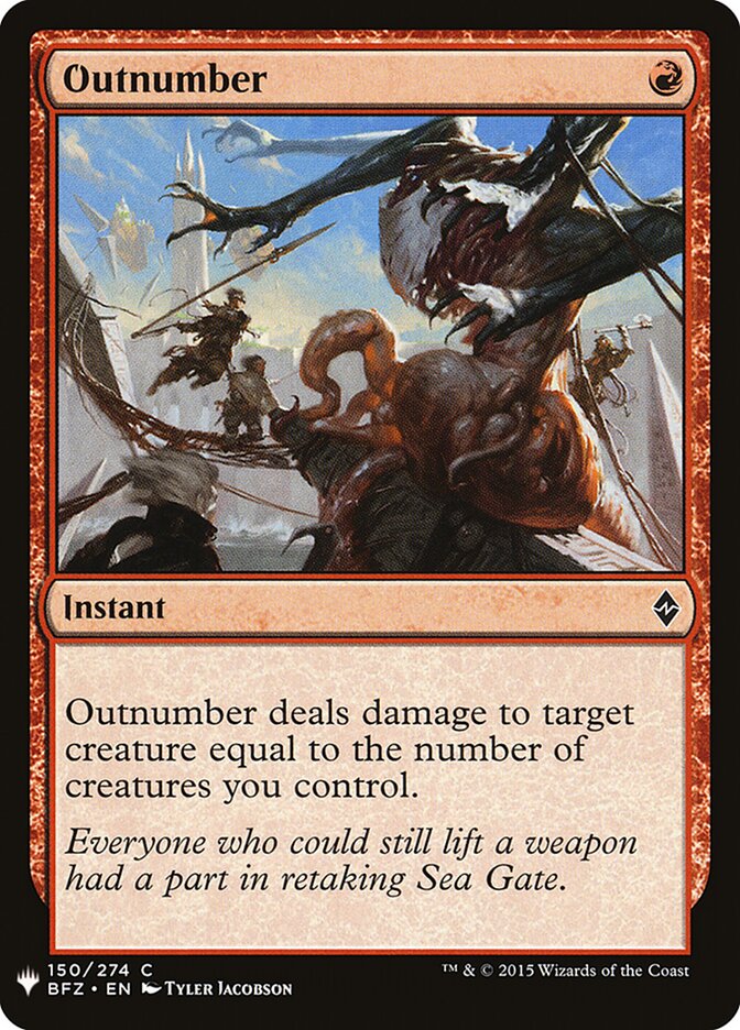 Outnumber, The List · bfz-150
