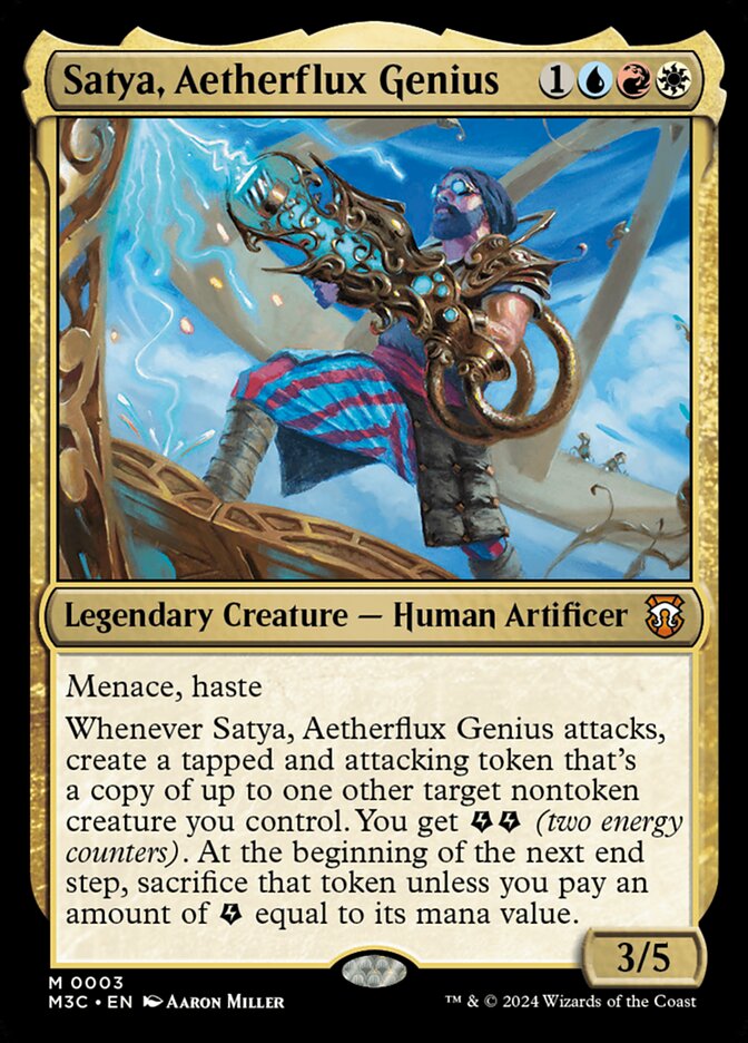 Satya, Aetherflux Genius, Modern Horizons 3 Commander · 0003