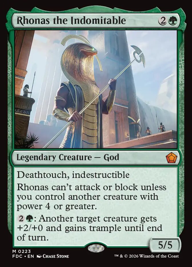 Rhonas the Indomitable, Foundations Commander · 0223