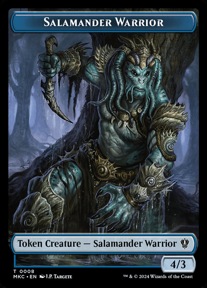 Salamander Warrior, Murders at Karlov Manor Commander Tokens · 0008