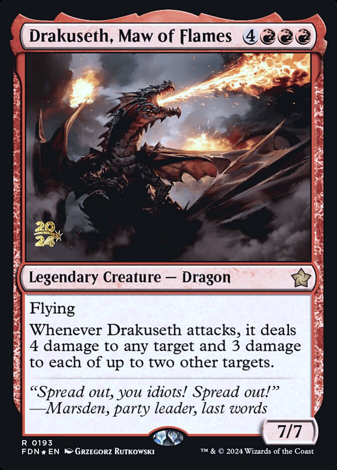 Drakuseth, Maw of Flames, Foundations Promos · 0193