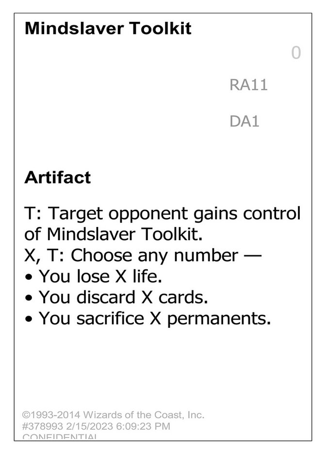 Mindslaver Toolkit, Unknown Event · ra11a