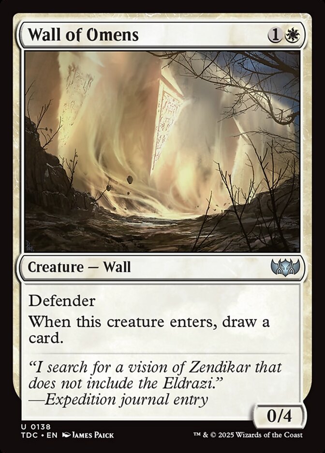 Wall of Omens, Tarkir: Dragonstorm Commander · 0138