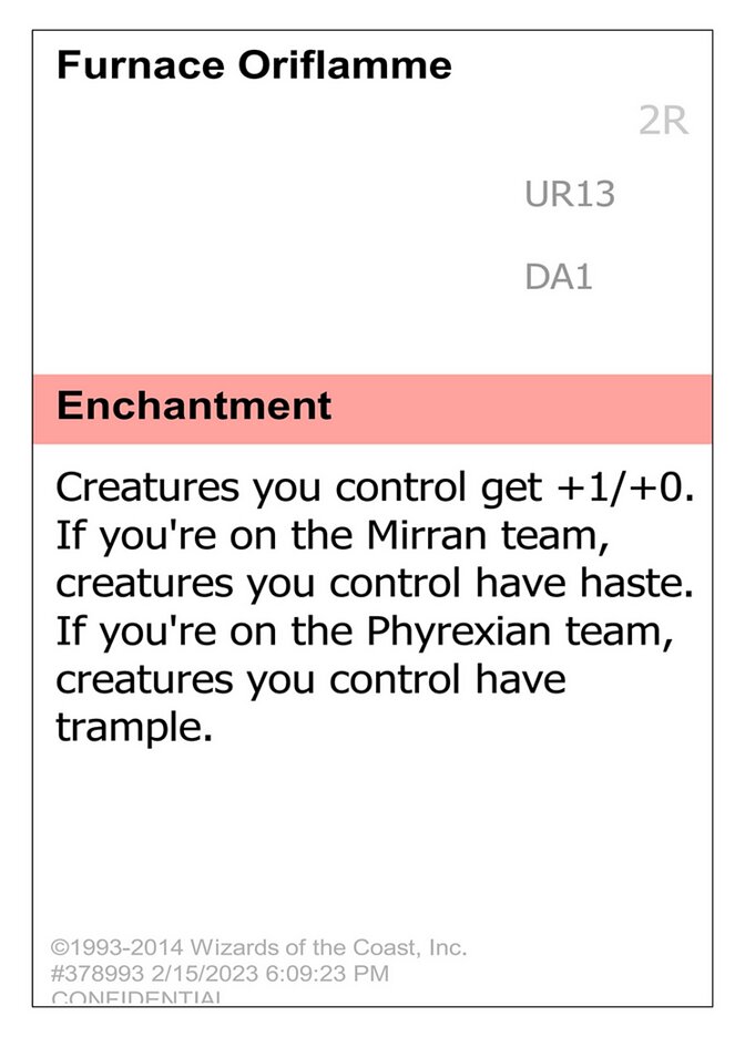 Furnace Oriflamme, Unknown Event · ur13